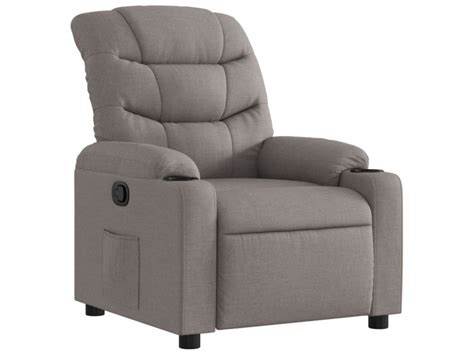 Fauteuil Inclinable Taupe Tissu Conforama