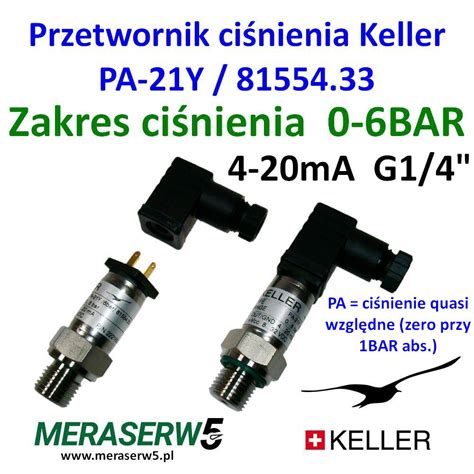 Cyfrowe Elektroniczne Kalibratory Keller Pa Y Bar Ma G