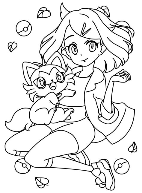 Sprigatito Coloring Pages Free Pokemon Coloring Pages Printables