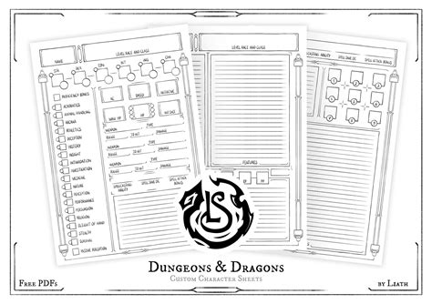 Oversized Character Sheets Dnd 5e By Liath S On Deviantart