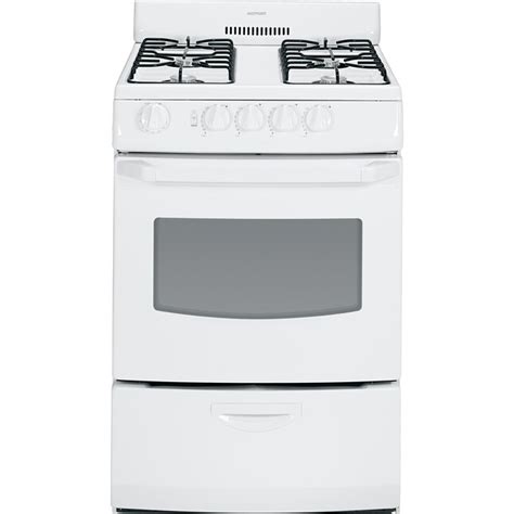 Hotpoint 24 In 4 Burners 3 Cu Ft Freestanding Natural Gas Range White