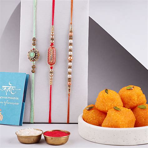 Buy Send Sneh Brother S Bond Rakhi Set Motichoor Laddoos Online Fnp