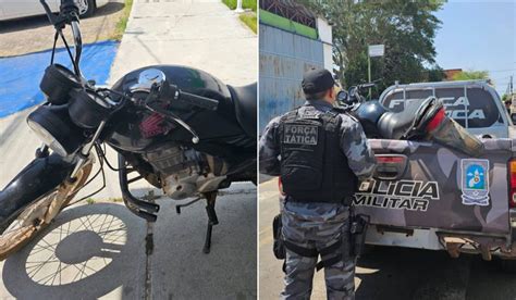 Força Tática recupera motocicleta roubada nas margens do Rio Surubim