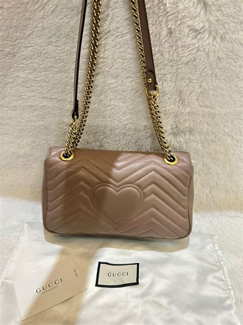 Gucci Marmont Nude Barang Mewah Tas Dompet Di Carousell