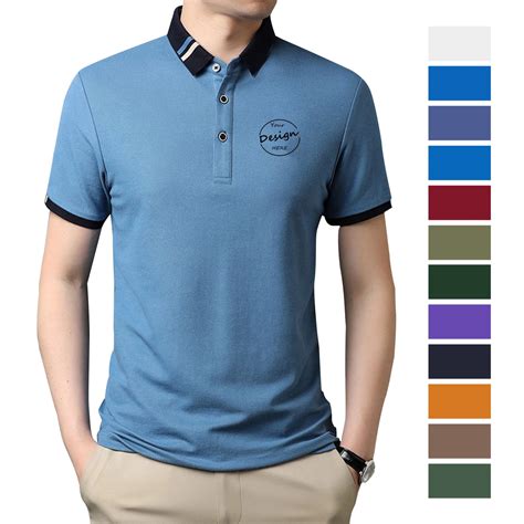 Hot Selling Design Polo Shirts Custom Logo Polyester Solid Color ...