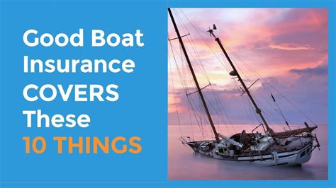 Boat Insurance Should Cover These Basic Things Youtube