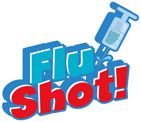 Flu Shot with Syringe on White Background 1025410 Vector Art at Vecteezy