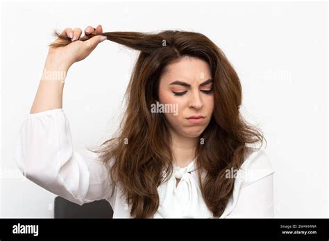 Young Woman Suffering From Trichotillomania A Compulsive Psychological