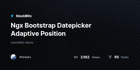 Ngx Bootstrap Datepicker Adaptive Position StackBlitz