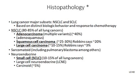 Lung Cancer Flashcards Quizlet