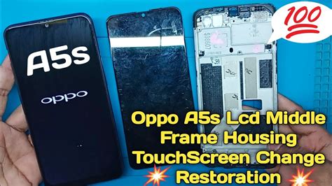 Oppo A S Lcd Middle Frame Lcd Screen Combo Folder Replacement Change