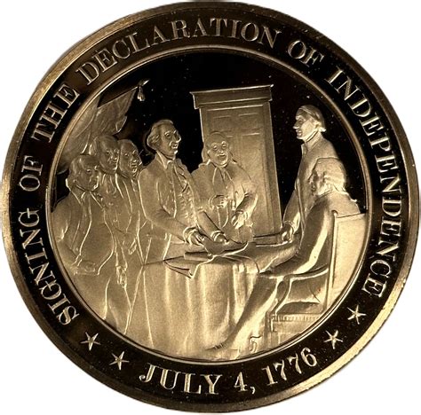 Medal History Of The United States Signing Of The Declaration Of