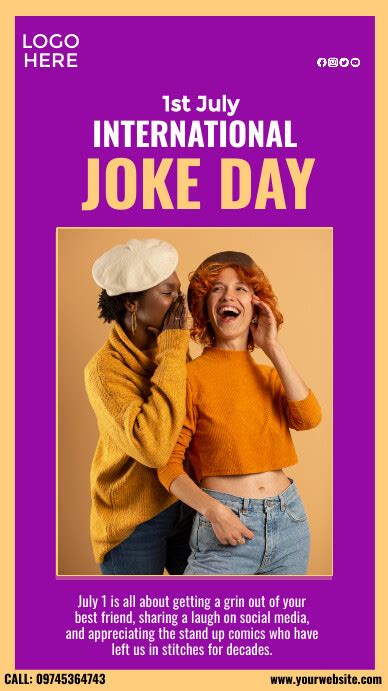 International Joke Day Template Postermywall