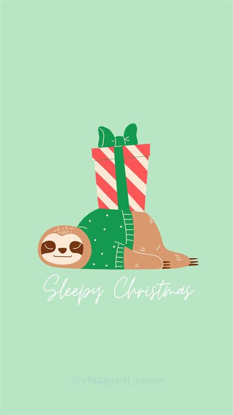 Christmas Background Sloth | Natale Bradipo | Christmas background ...