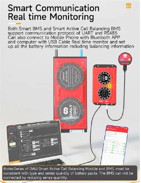 Daly Lifepo Smart Bms S V A Waterproof Battery Management System