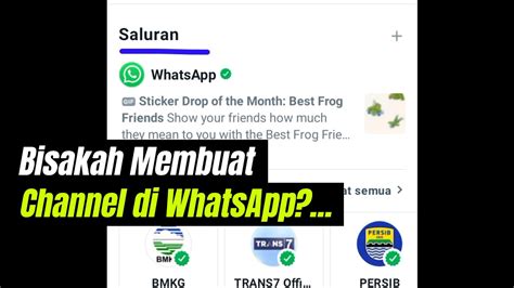 Cara Membuat Saluran WhatsApp Channel WA Cepat Dan Mudah YouTube