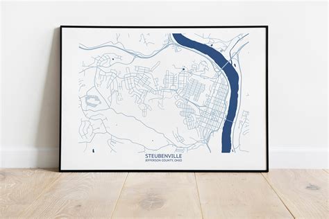 Steubenville Ohio Map Pittsburgh Map Company - Etsy