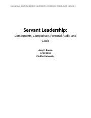 Abrown Servant Leadership Paper Docx Running Head Servant Leadership