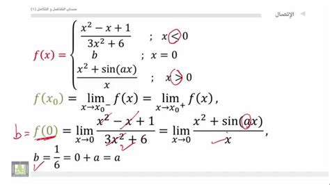 حساب التفاضل والتكامل الوحدة 3 الاتصال 6 Continuity كورسات
