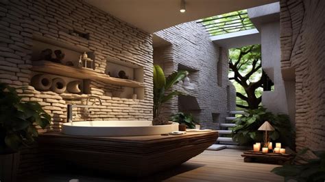 Premium AI Image | natural bathroom interior design generated ai