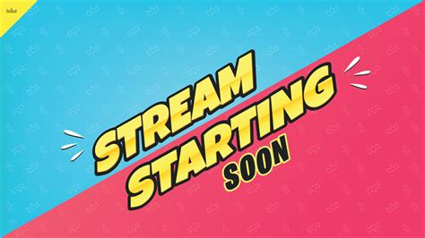 Funky stream starting soon overlay design 5240772 Vector Art at Vecteezy