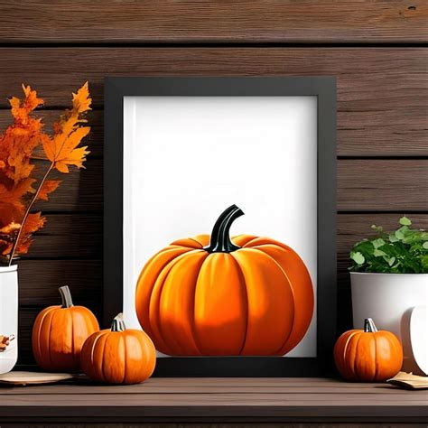 Premium Photo | Painting pumpkins in a minimalist style