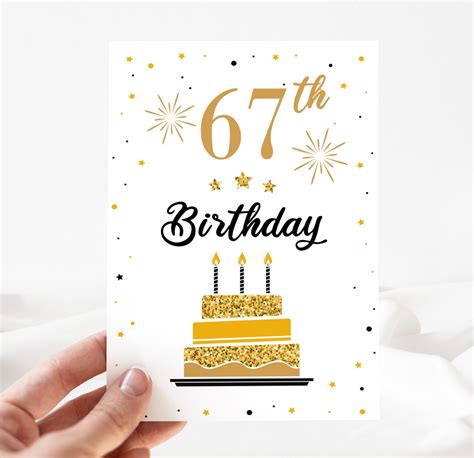 Funny Birthday Card 67th Happy Birthday Card 67th Birthday Card