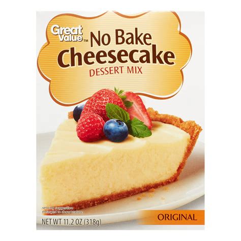 Great Value Dessert Mix, No Bake Cheesecake, Original, 11.2 oz ...