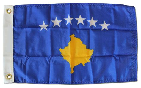 Kosovo Kosova 12x18 Nylon Flag Traditional Flags And Flagpoles