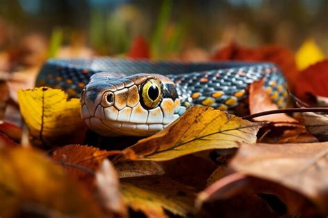 Premium AI Image | a closeup photo of a Plains garter snake