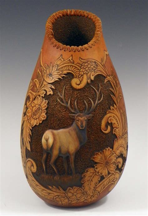 Fine Gourd Art By Judy Richie Red Cloud Originals Member Texas Gourd