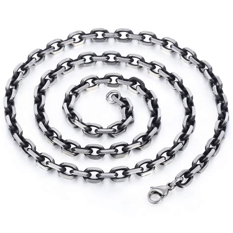 Collier Grosse Maille Acier Inoxydable Bijou Masculin