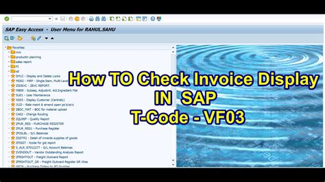 How To Check Invoice Display In Sap Sales Invoice In Sap T Code