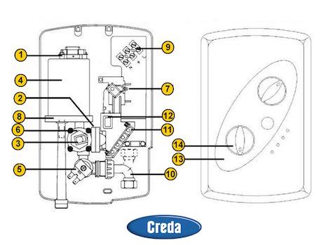 Creda Shower Spares Creda Spare Parts National Shower Spares