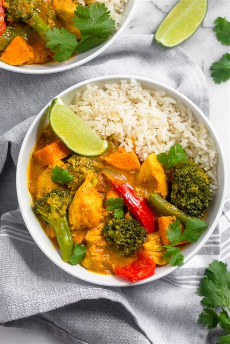 Thai Coconut Chicken Curry Paleowhole30 Eat The Gains