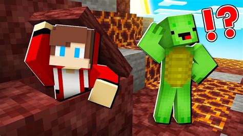 How Jj Build House Inside Volcano To Prank Mikey Minecraft Maizen