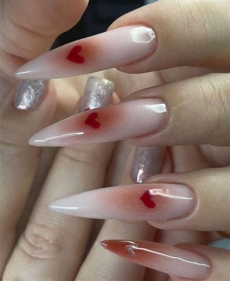 Red Bloodbath Y K White Long Stiletto Burgundy Ombre Red Etsy Artofit