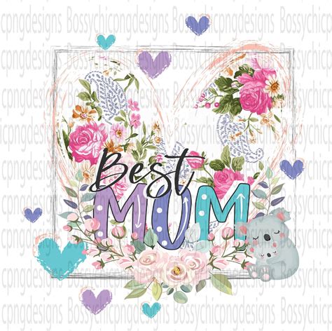 Mother S Day Png Best Mom Sublimation Png Gift For Mom Etsy