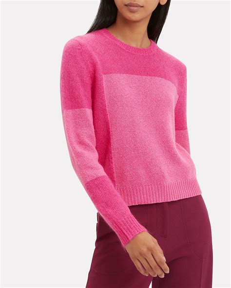 Belle Pink Colorblocked Sweater Sweaters Color Block Sweater