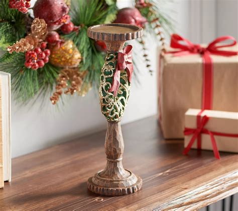 13 Holiday Figural Pedestal Candle Holder By Valerie QVC