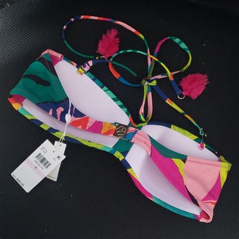Trina Turk Swim Nwt Trina Turk Rainforest Bandeau Bikini Swim Top I