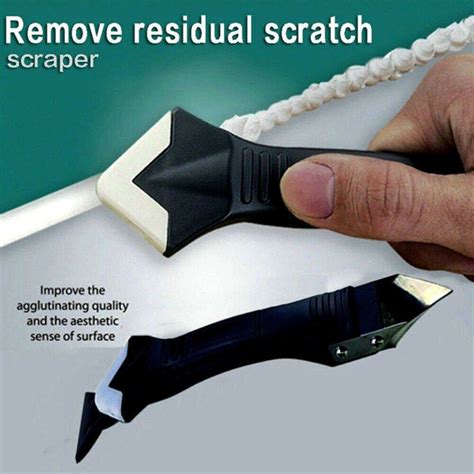 3 In 1 4x Silicone Remover Caulk Finisher Sealant Smooth Scraper