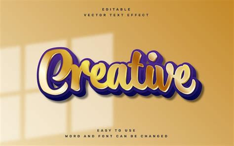 Premium Vector Creative Illustrator Editable 3d Text Effect