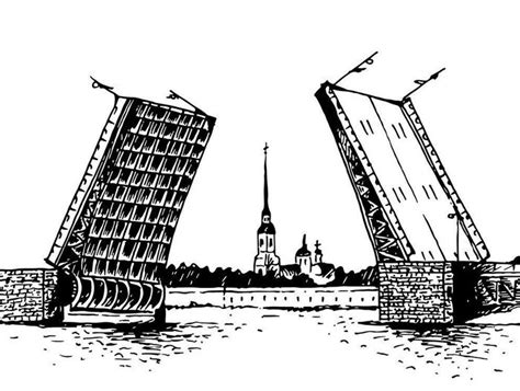 Разводные мосты рисунок карандашом - Фото подборки