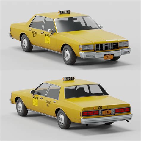 Old Taxi Cab Taxis 3D Models Models BlenderKit