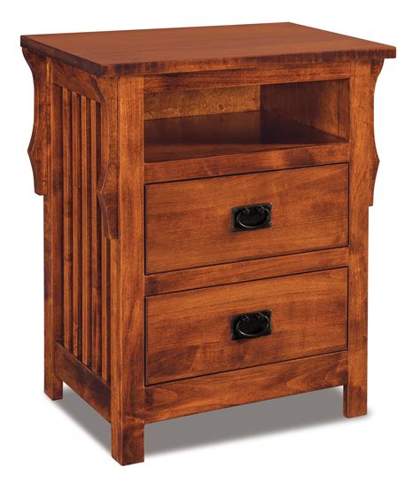 Stick Mission Nightstands Amish Solid Wood Nightstands Kvadro Furniture