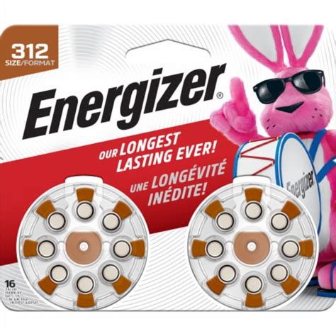 Energizer Hearing Aid Zinc Air 312 Batteries 16 Pack 16 Pk Smiths