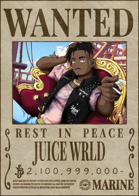 Poster Wanted Juice Wrld Martin Facteur