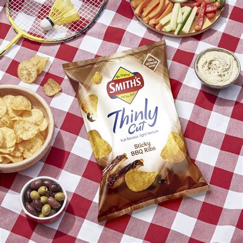 smiths thinly cut potato chips sticky bbq ribs  woolworths