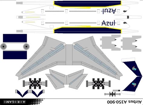 Azul Brazilian airlines a350 900 by samuel santos Aviões de papel